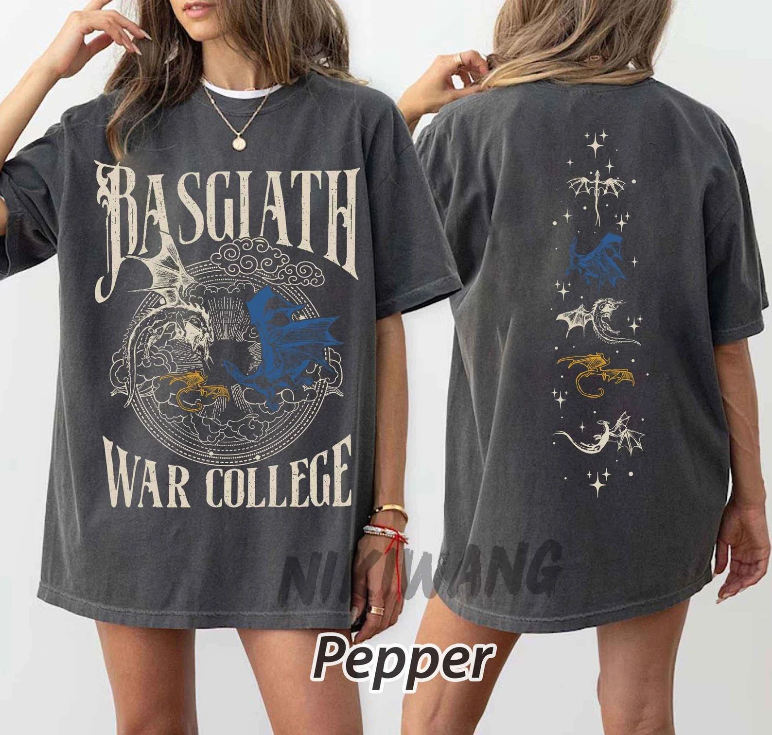 Vintage Basgiath War College 2 Sided Comfort Color Shirt - Etsy | Etsy (US)
