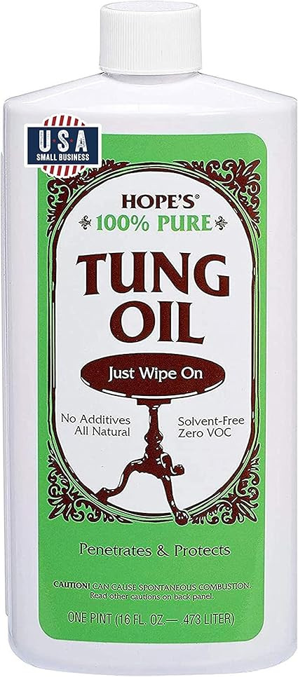 HOPE'S 100% Pure Tung Oil, Food Safe, Premium Waterproof Natural Wood Finish and Sealer for Indoo... | Amazon (US)