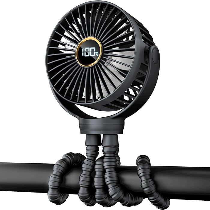 Portable Stroller Mini Fan, Small Rechargeable Personal Fan, Baby Travel Essentials for Wagon, Ca... | Amazon (US)