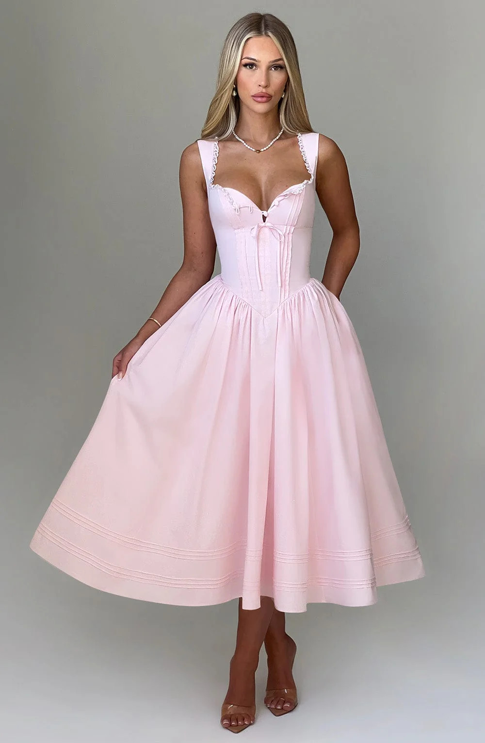 Marlena Midi Dress - Blush | Babyboo (global)