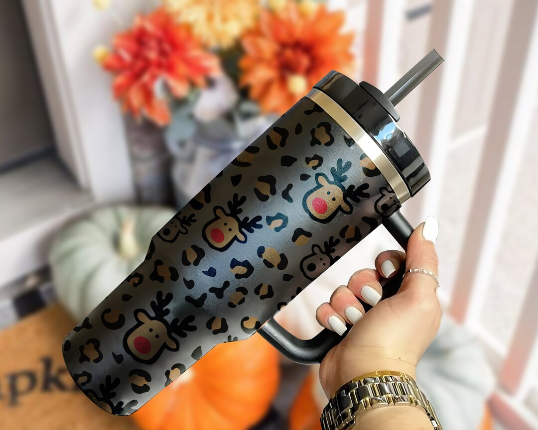 Personalized Merry Christmas 40oz Tumbler With Handle and - Etsy | Etsy (US)