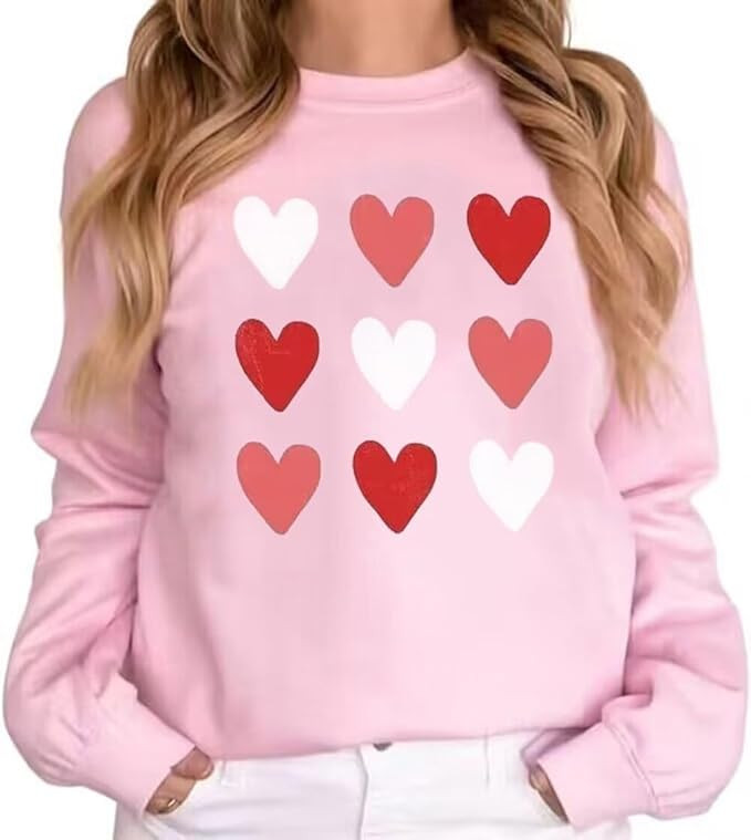 VKEGNIO Merry Christmas Sweatshirt For Women Plaid Pink Christmas Tree Cute Blouse Xmas Farm Holi... | Amazon (US)