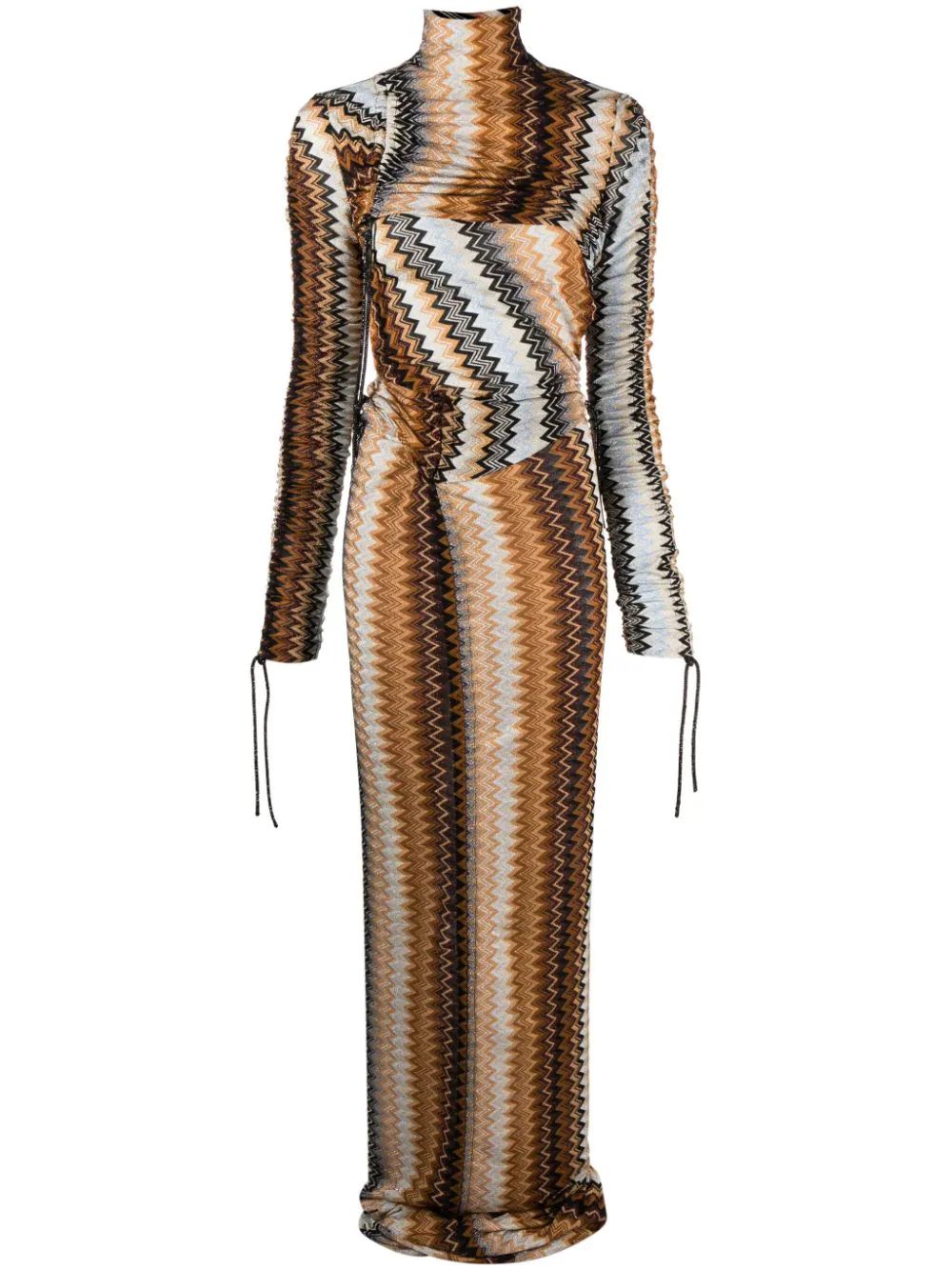 asymmetric zigzag-woven gown | Farfetch Global