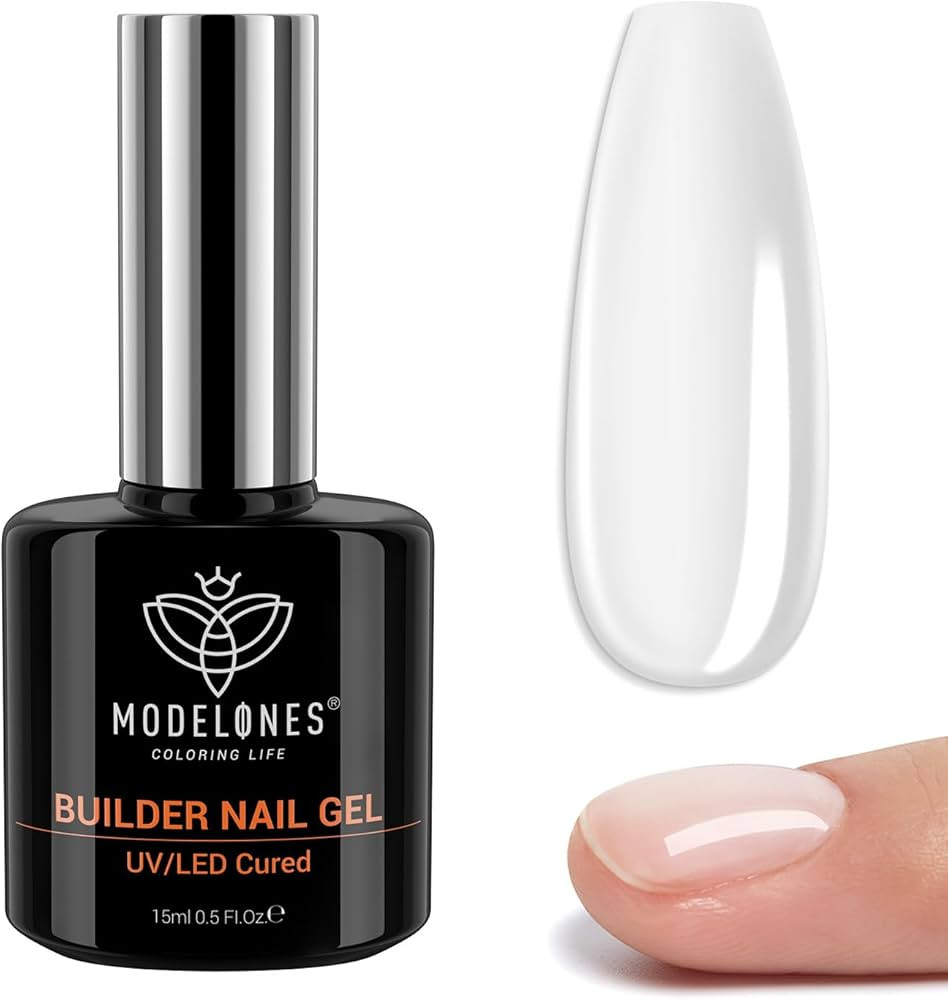 modelones Builder Nail Gel, 7-in-One Clear Builder for Nails, LED Lamp Cured Color Rubber Base Ge... | Amazon (US)