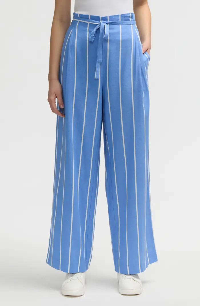 NVLT Stripe Tie Waist Paperbag Pants | Nordstromrack | Nordstrom Rack