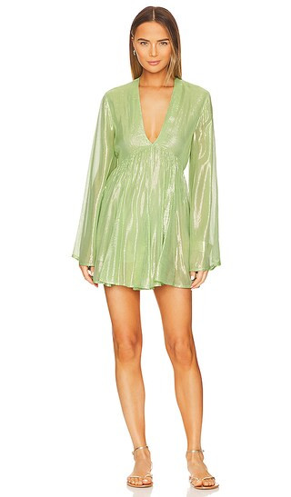 Maud Mini Dress in Ios Aquamarine | Revolve Clothing (Global)