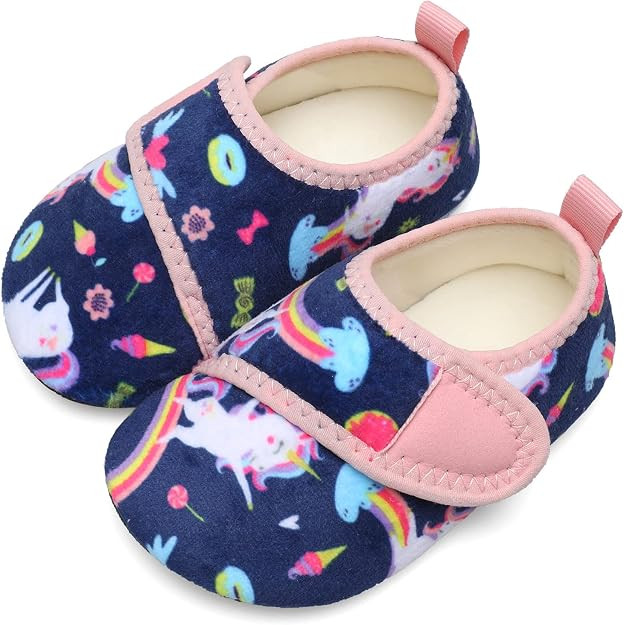 L-RUN Toddler Boys Girls House Slippers Indoor Home Shoes Warm Socks for Kids | Amazon (US)