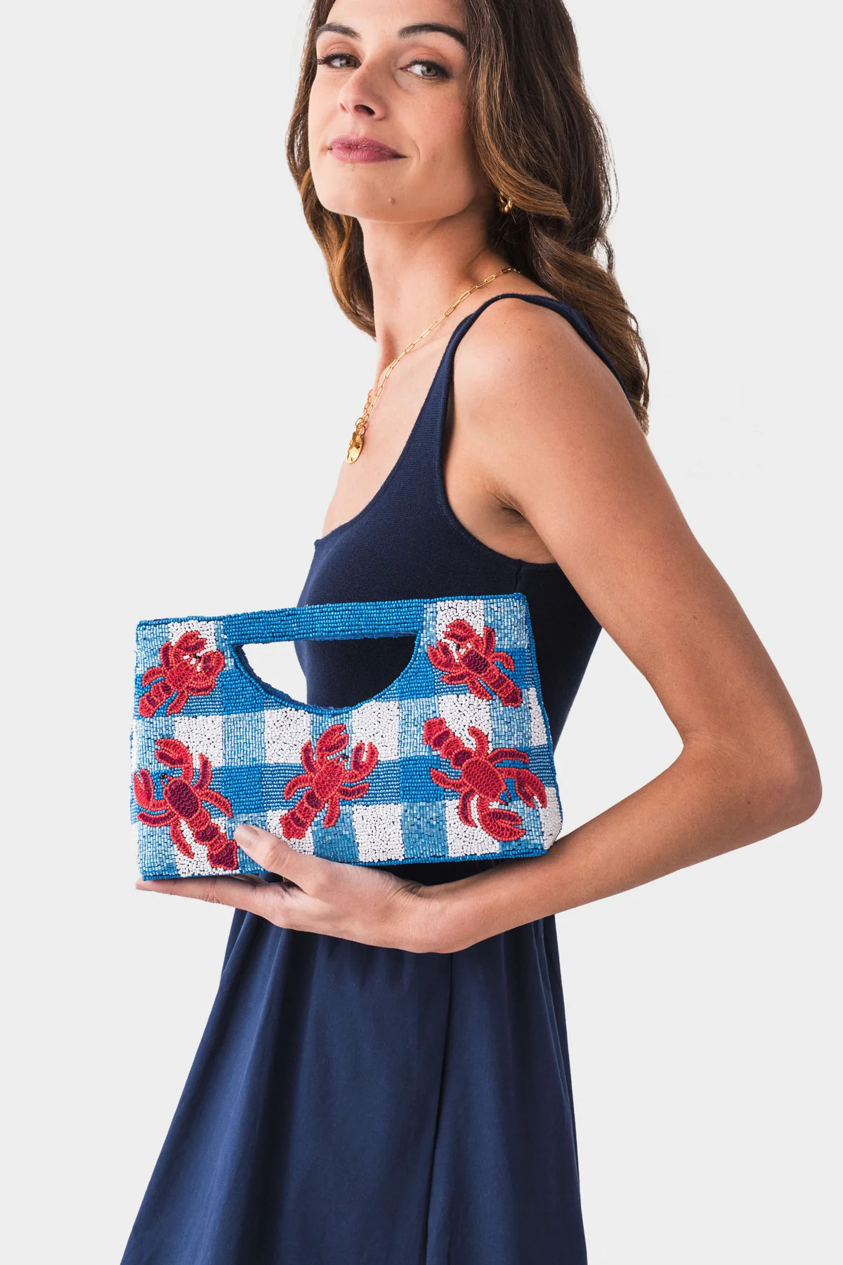 America &amp; Beyond Coastal Claw Beaded Clutch | Social Threads