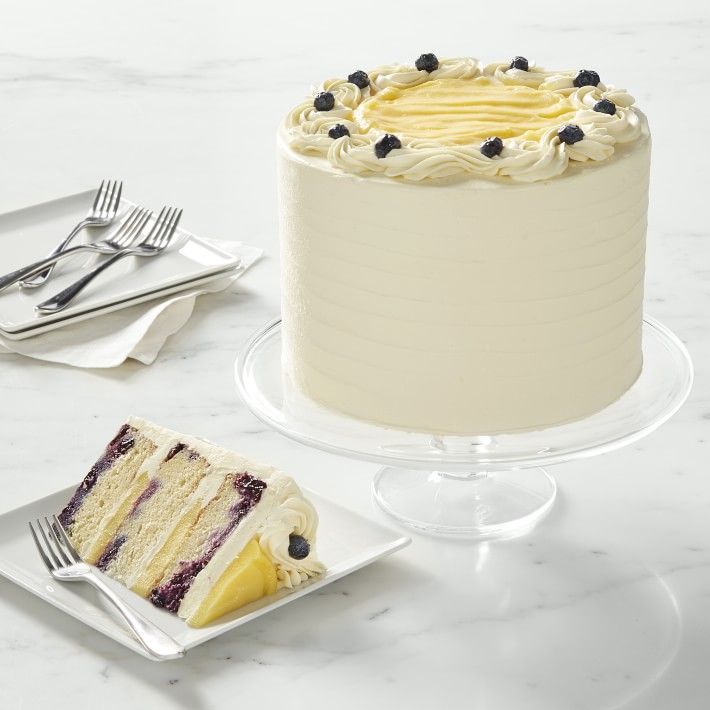 Three-Layer Lemon Blueberry Cake, Serves 16-22 | Williams-Sonoma