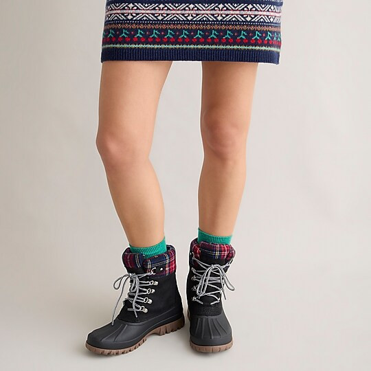 Perfect Winter boots with plaid | J. Crew US