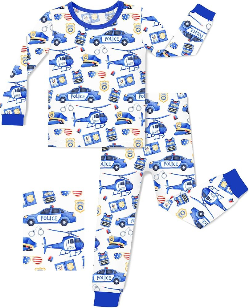 Bamboo Viscose Toddler Pajamas Boys Girls Baby 12M-8Y Pjs Sets Kids 2pcs Long-Sleeve Snug fit Sle... | Amazon (US)
