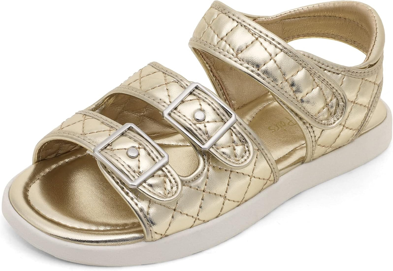 DREAM PAIRS Girls Sandals Open Toe Summer Shoes with Adjustable Strap Buckle Toddler/Little Kid | Amazon (US)