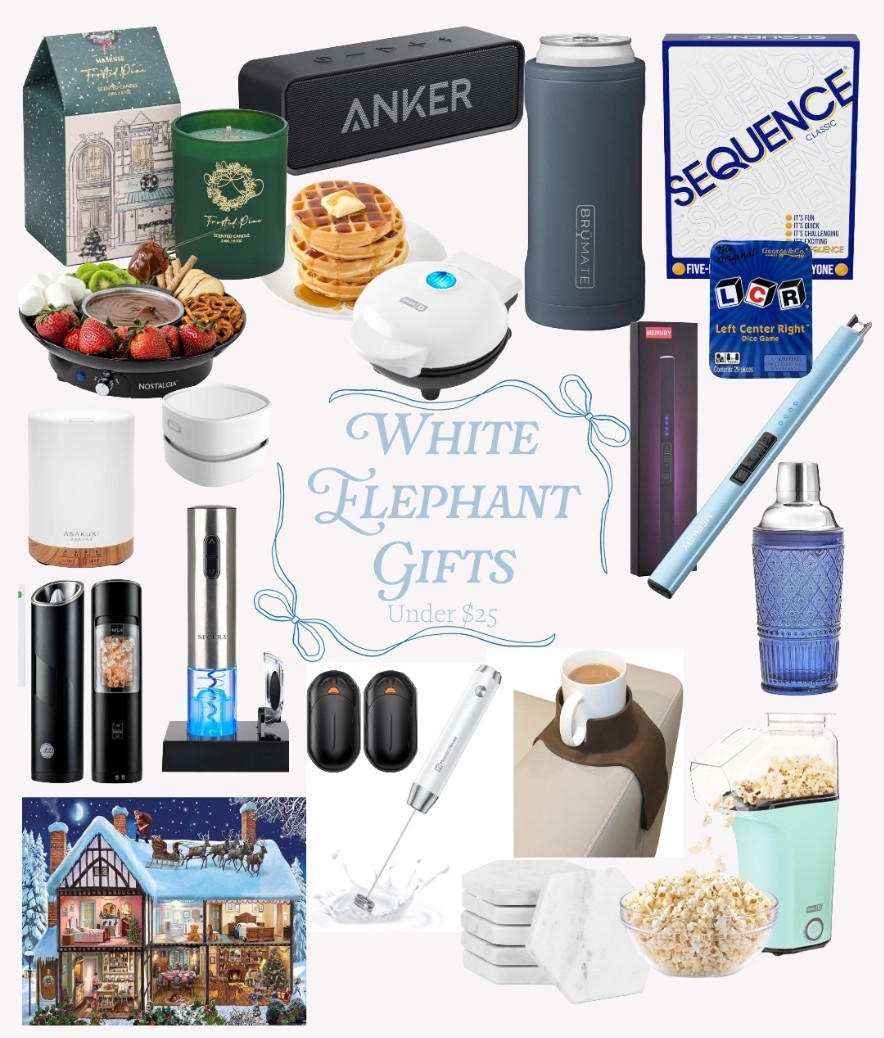 White Elephant gifts that won’t get left on the table 👀
All under $25, genuinely useful, and the kind of picks people fight over — cozy little upgrades, crowd-pleasing games, and easy wins that feel thoughtful without trying too hard. Perfect for work parties, friend swaps, or last-minute gifting.

Tap to explore 🎁

white elephant gifts under $25 • funny white elephant gifts • practical gift exchange ideas • affordable holiday gifts • small gifts everyone wants • office gift exchange ideas • budget friendly holiday gifts

#LTKFindsUnder50 #LTKHoliday #LTKGiftGuide