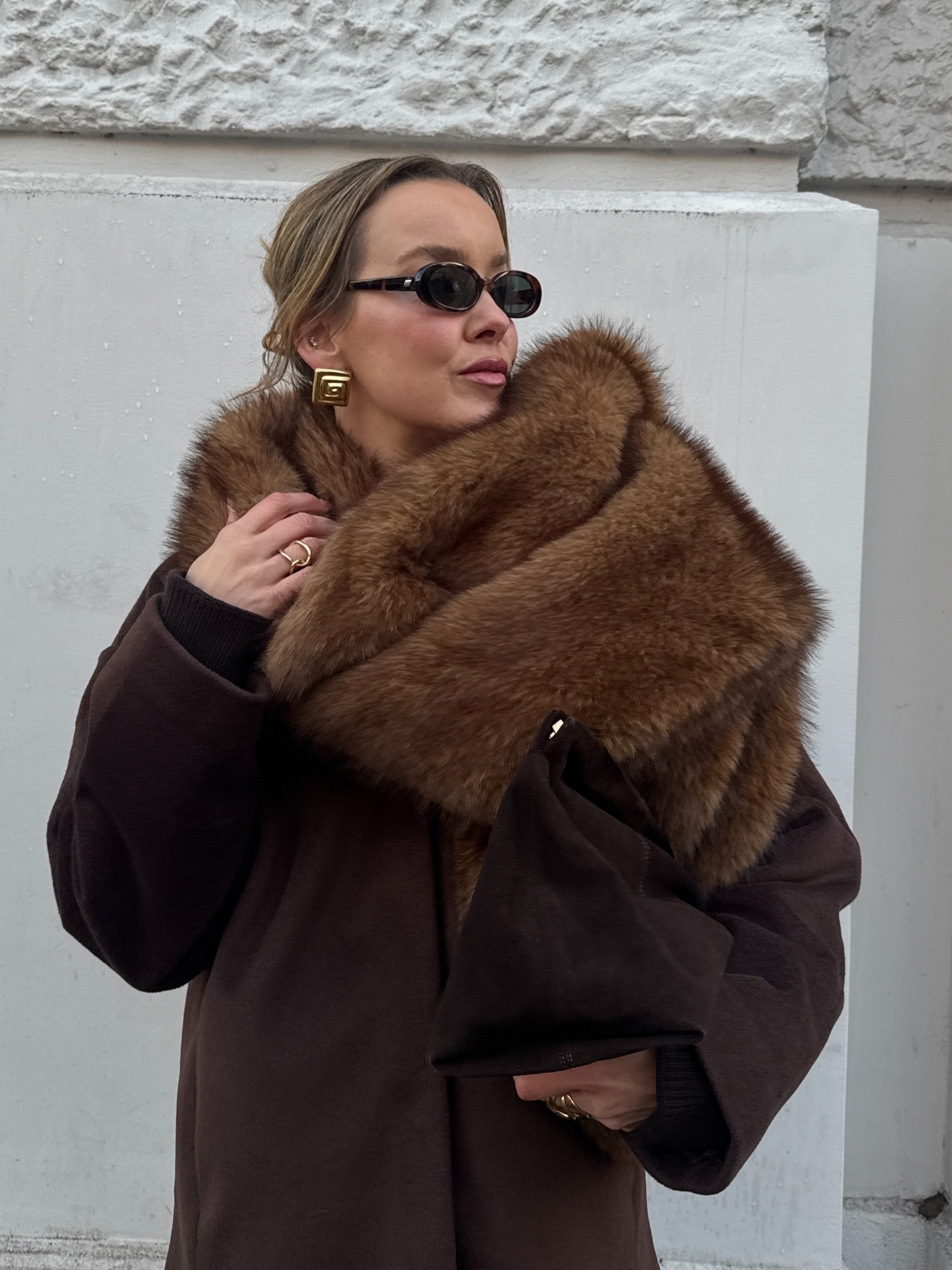 layering all the layers possible and a giant fauxfur on top