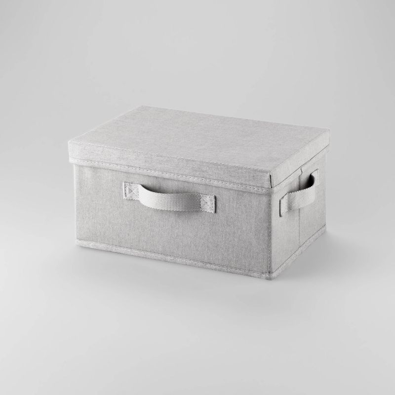 Fabric Shoe Bin with Lid Light Gray - Brightroom™ | Target