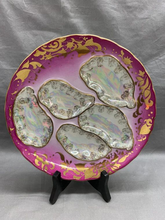 Vintage Limoges Oyster Plate Handpainted 5 Wells Beautiful Plate | Etsy (US)