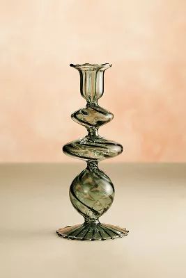 Shaped Glass Candlestick | Anthropologie (US)