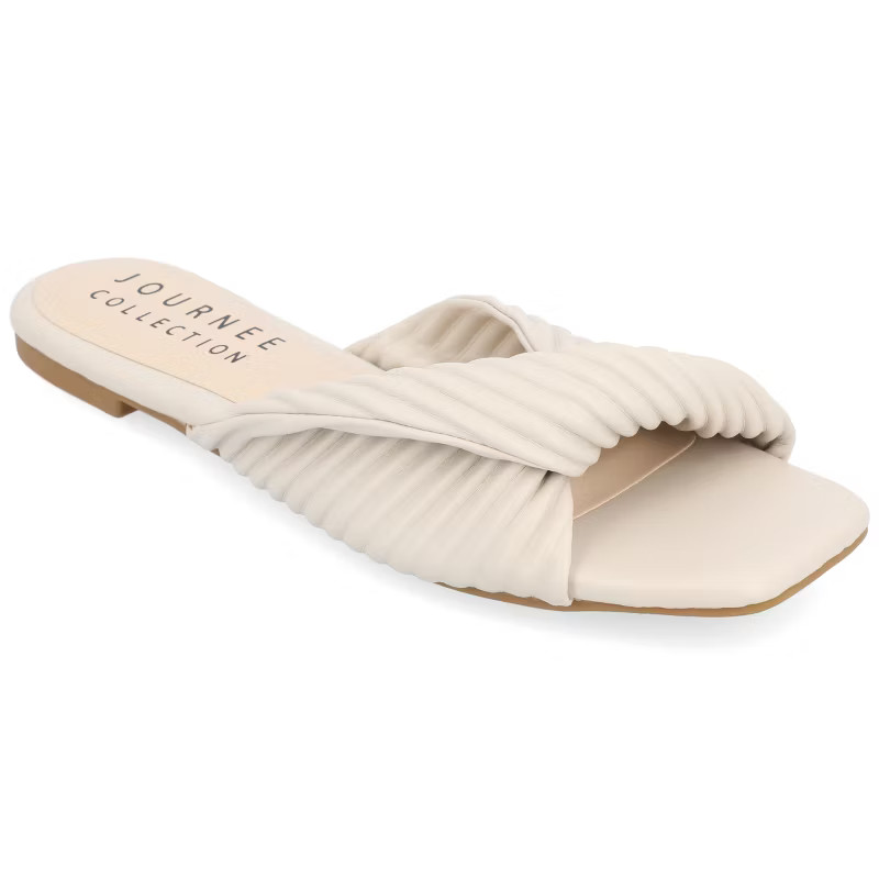 Journee Collection Womens Emalynn Tru Comfort Foam Slip On Slide Flat Sandals | Target