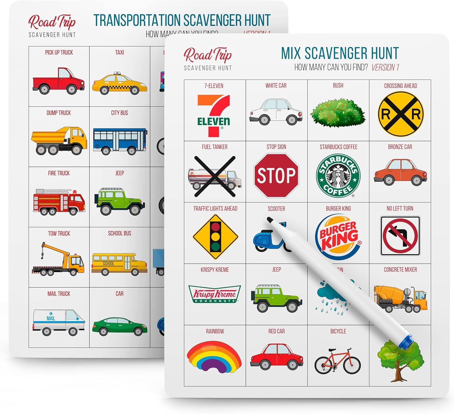 WELL BALANCED Car Bingo - Road Trip Essentials: Car Activities and Games for Kids Ages 4-8 | Amazon (US)