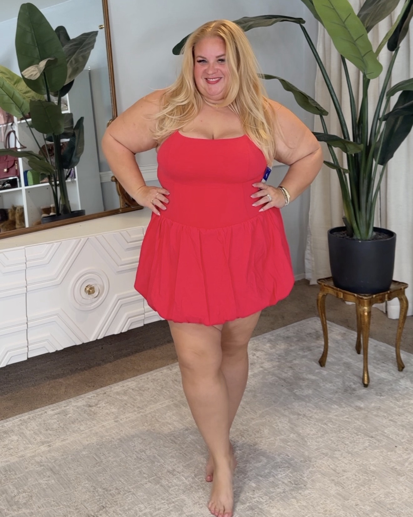 Hot pink and unapologetic 💕

This little bubble dress is giving flirty, fun, and way more flattering than I expected. The smocked bodice holds you in without feeling tight, and the skirt floats away from the tummy so you’re not worrying about every angle.

It’s one of those throw-on-and-go pieces that still looks styled. Perfect for date night, vacation, brunch, or honestly just when you want to feel hot.

Wearing my usual size. Linked in my LTK.

#LTKOver40 #LTKPlusSize #LTKActive