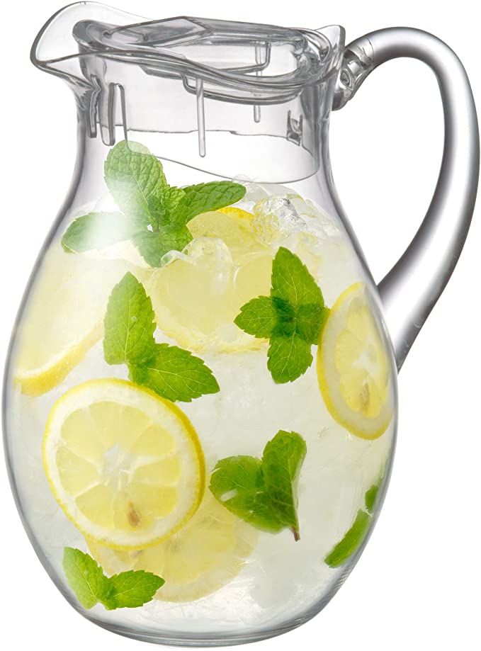 Amazing Abby - Bubbly - Acrylic Pitcher (72 oz), Clear Plastic Water Pitcher with Lid, Fridge Jug... | Amazon (US)