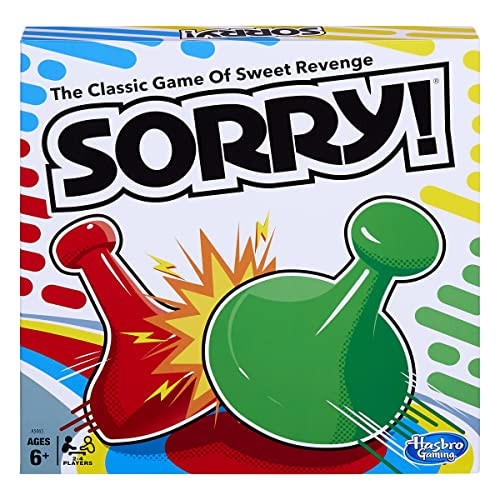 Sorry! Board Game for Kids Ages 6 and Up; Classic Hasbro Board Game; Each Player Gets 4 Pawns; Family Game | Amazon (US)