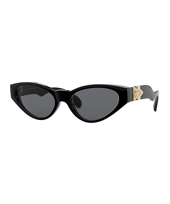 Versace Sunglasses BLACK - Black Bent-Temple Cat-Eye Sunglasses | Zulily