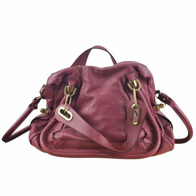 Chloé Paraty 2-Way Bordeaux Burgundy Slouchy Bag Gold Hardware | eBay AU
