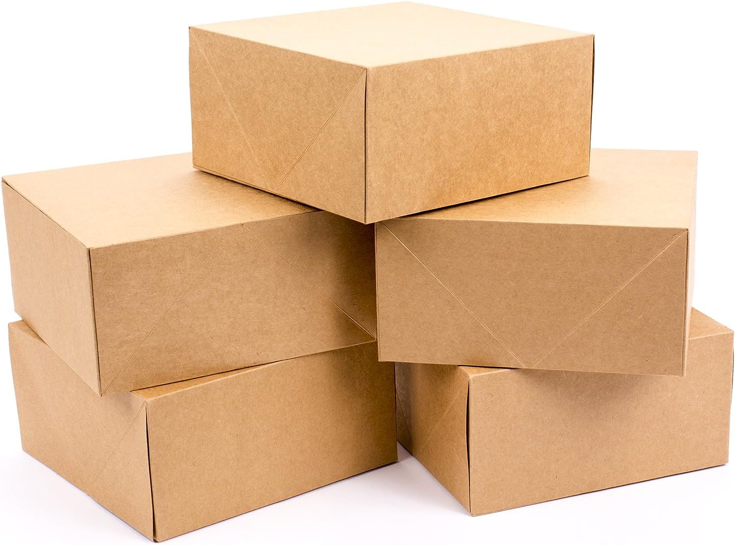 Hallmark 8" Gift Boxes (Pack of 5; Square Kraft) for Christmas, Holidays, Birthdays, Weddings, Cr... | Amazon (US)