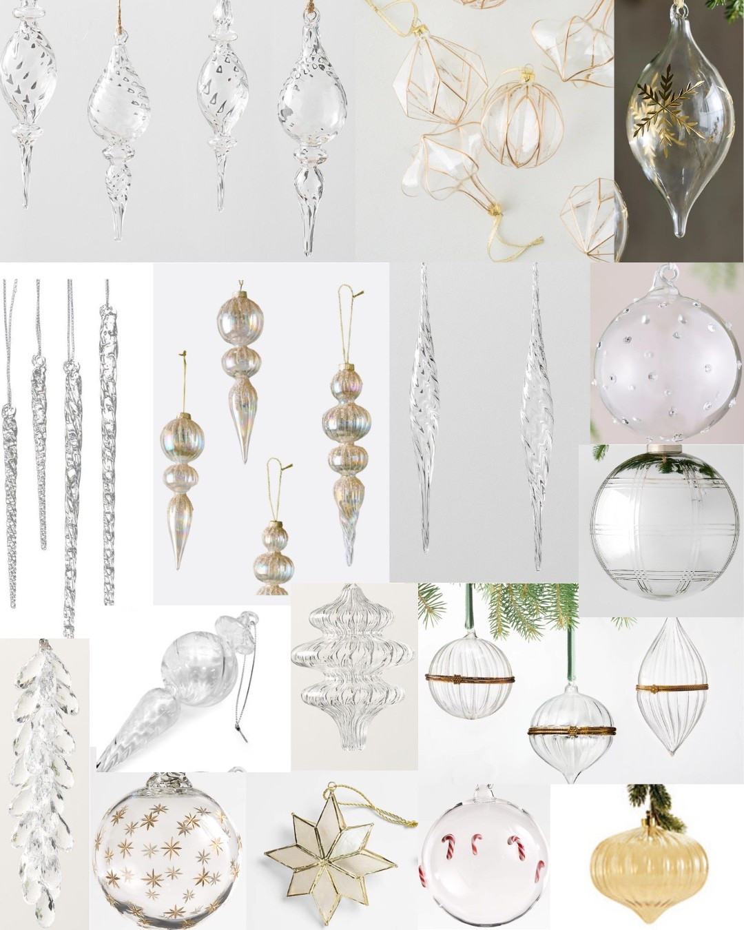 Favorite clear ornaments 

#LTKHoliday #LTKHome #LTKSeasonal