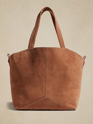 Leather Pieced Wing Tote | Banana Republic Factory
