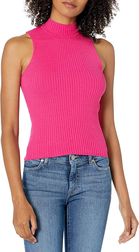 The Drop Women's Karolina Sleeveless Ribbed Mock-Neck Sweater | Amazon (US)