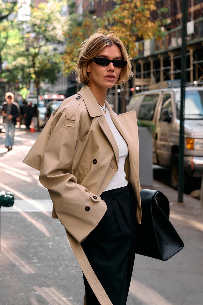 GABRIEL NATURAL CROPPED TRENCH COAT | DISSH