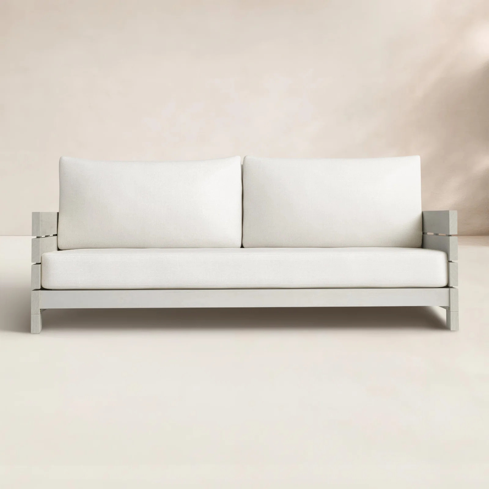 70.1'' Wide Straight Eucalyptus Loveseat with Cushions | Birch Lane