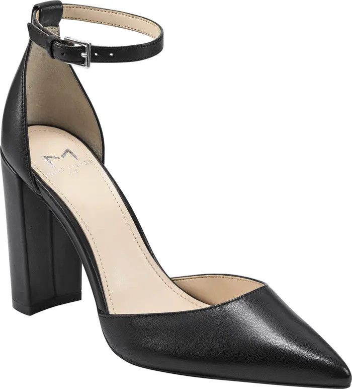 Marc Fisher LTD Arnette Ankle Strap Pointed Toe Pump | Black Heels | Black Shoes |  | Nordstrom