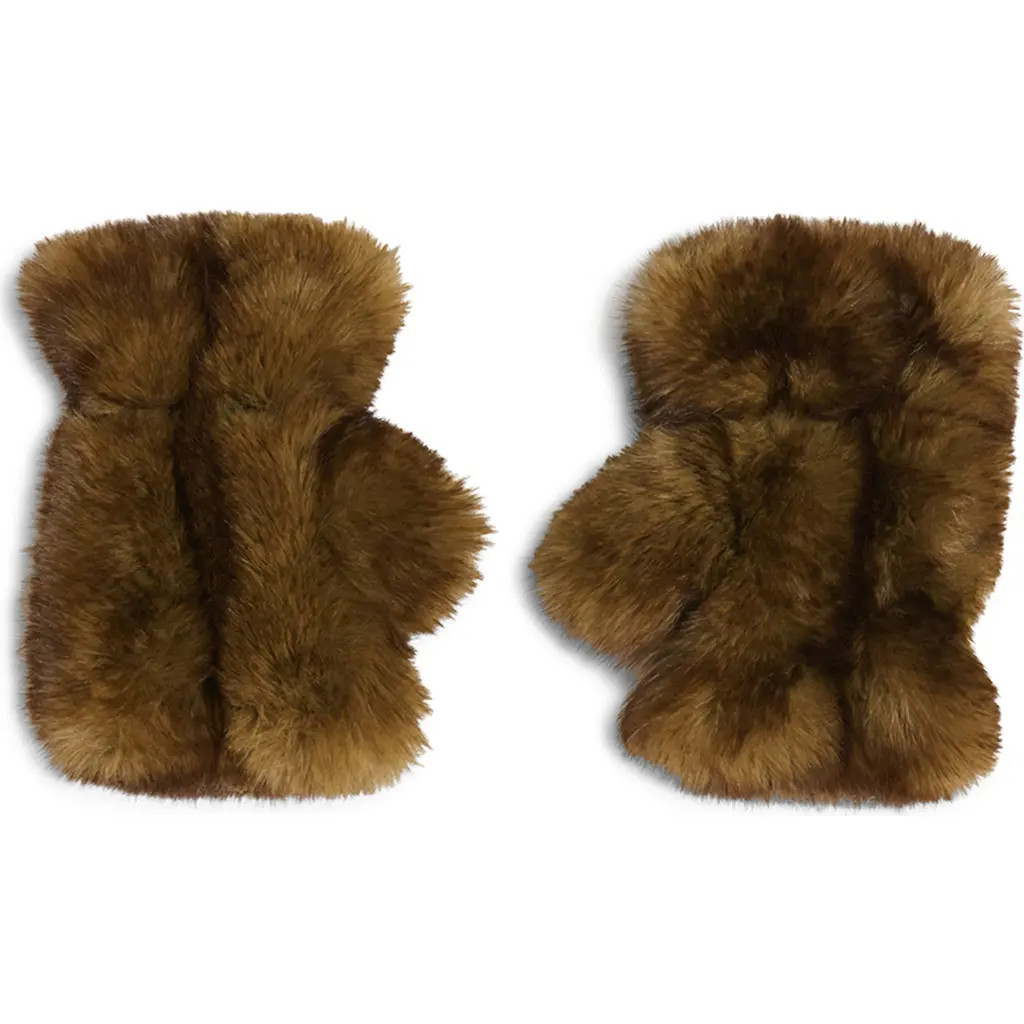 Apparis Ariel Pluche™ Faux Fur Fingerless Gloves in Mink at Nordstrom, Size One Size Oz | Nordstrom