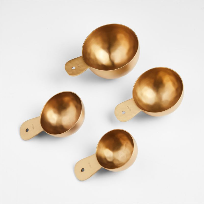 Susu Gold Metallic Measuring Cups, Set of 4 by Eric Adjepong + Reviews | Crate & Barrel | Crate & Barrel