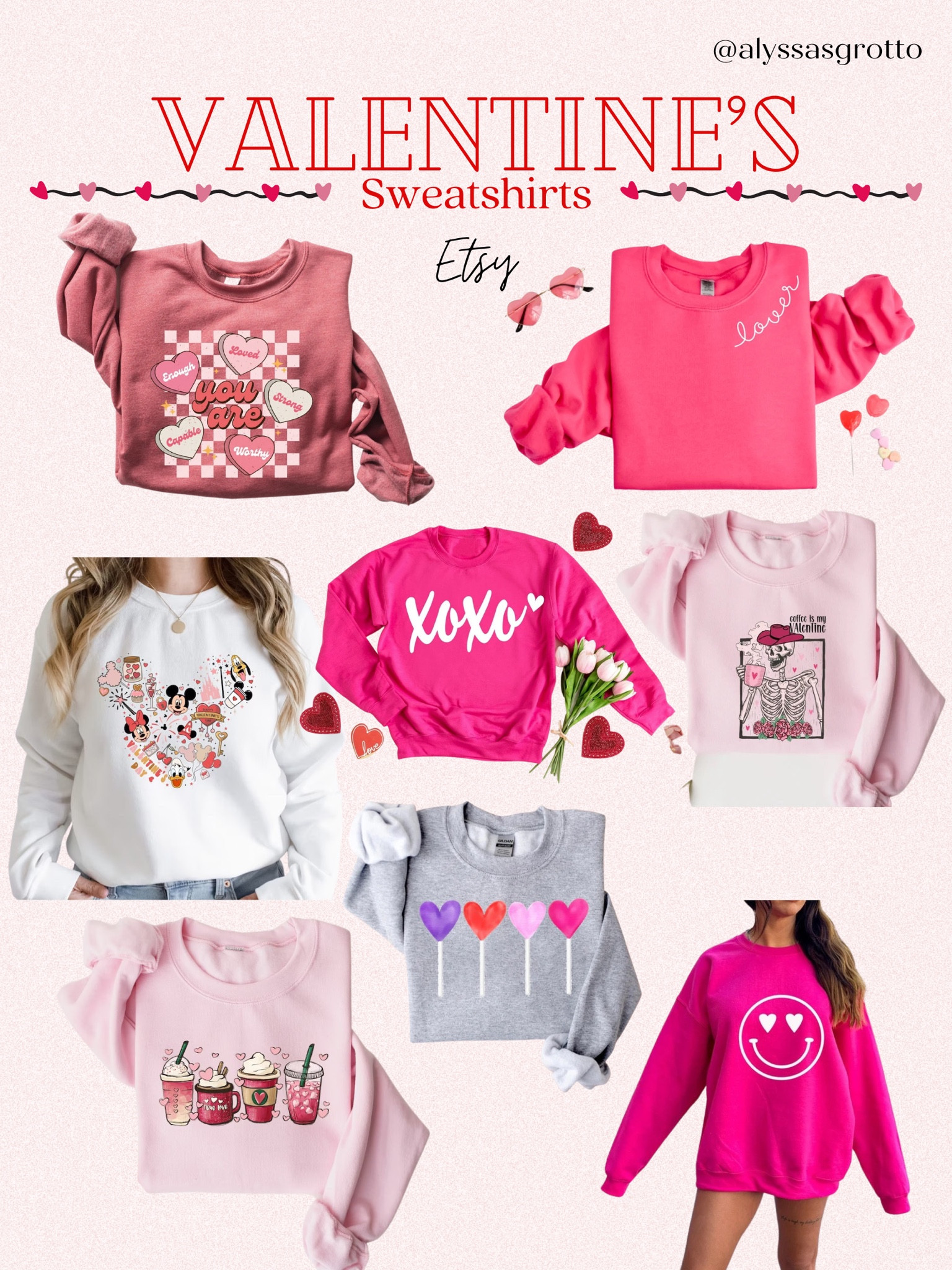 Valentine’s Day. V day. Love day. Valentine’s Day sweatshirt. Valentine’s Day outfit. Sweatshirt. Love day.

#LTKstyletip #LTKSeasonal #LTKunder100