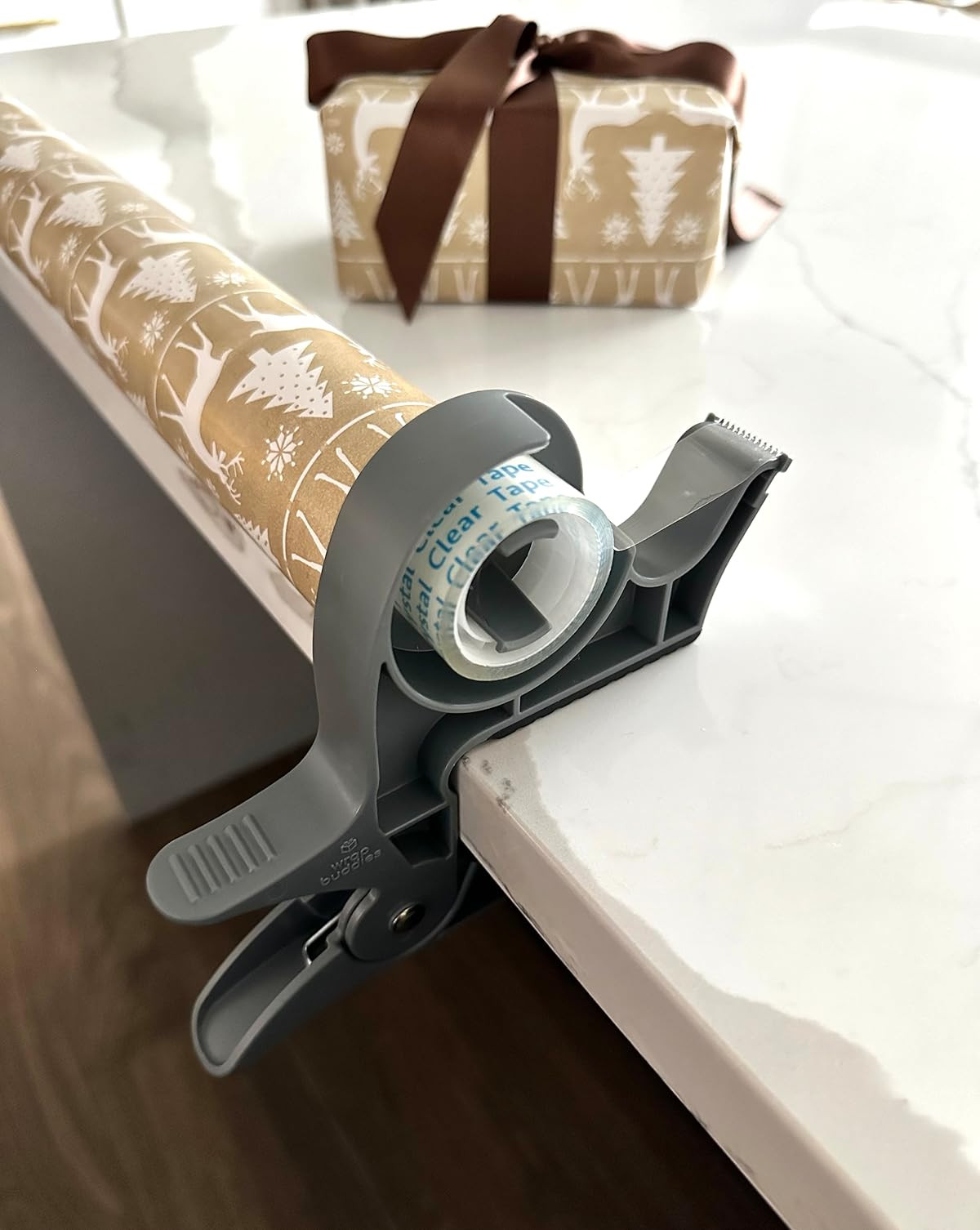 Wrapping paper tools! Paper cutter, wrapping paper clamps with tape dispenser! Wrapping hacks! | Amazon (US)