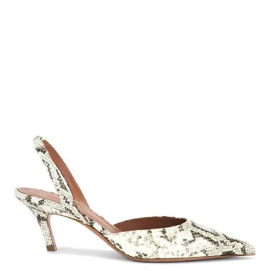 Amina Muaddi Sofia 60 Shiny Snakeskin Print Leather Slingbacks | Jomashop.com & JomaDeals.com