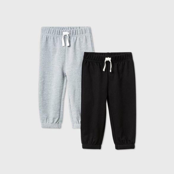 Baby Boys' 2pk Jogger Pants - Cat & Jack™ Gray/Black | Target