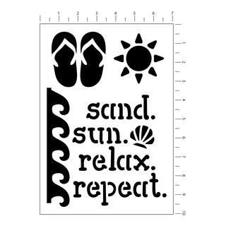 Summertime Stencils, 7" x 10" by Craft Smart® | Michaels® | Michaels Stores