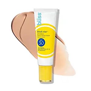 Bliss Block Star Tinted Face Sunscreen SPF 30-1.4 fl oz. - 100% Mineral Broad Spectrum Sunscreen ... | Amazon (US)