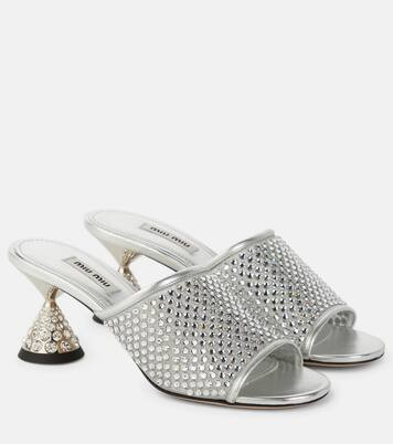 Crystal-embellished sandals | Mytheresa (INTL)