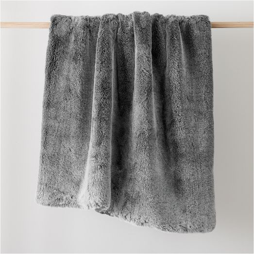 Faux Fur Chinchilla Throw | West Elm (US)