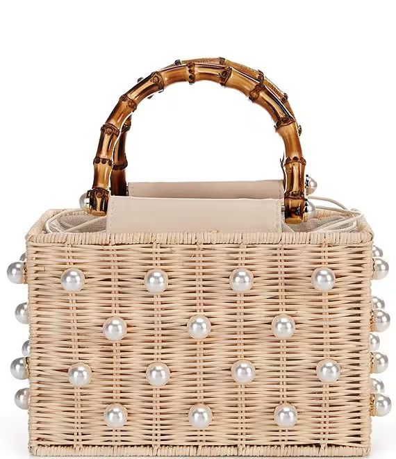 Btb Los Angeles Chloe Rattan Pearl Embellished Shoulder Bag | Dillard's | Dillard's