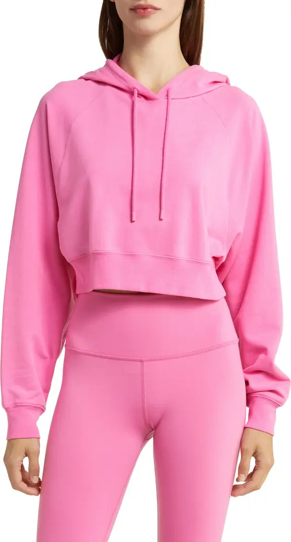 Double Take French Terry Crop Hoodie | Nordstrom