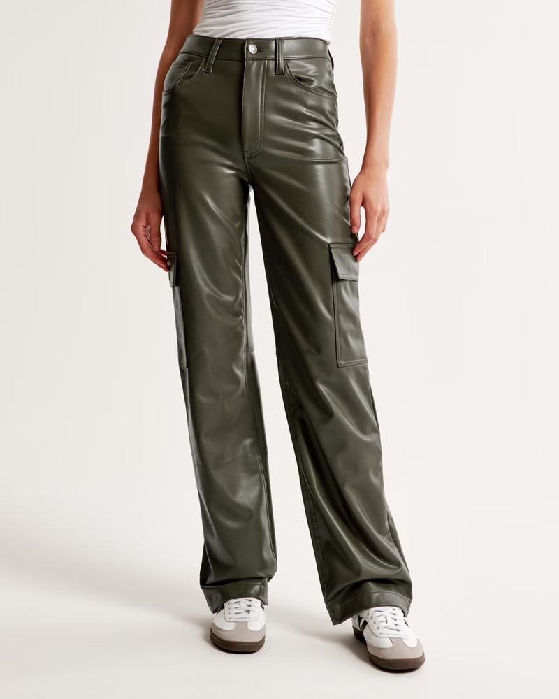 Vegan Leather Cargo 90s Relaxed Pant | Abercrombie & Fitch (US)
