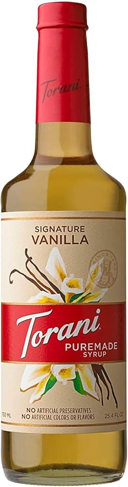 Torani Puremade Syrup, Signature Vanilla Flavor, Plastic Bottle, Natural Flavors, 25.4 Fl. Oz, 75... | Amazon (US)