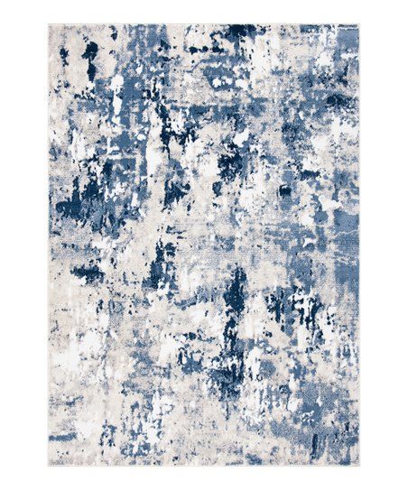 Gray & Navy Abstract Harlow Skyler Rug | Zulily